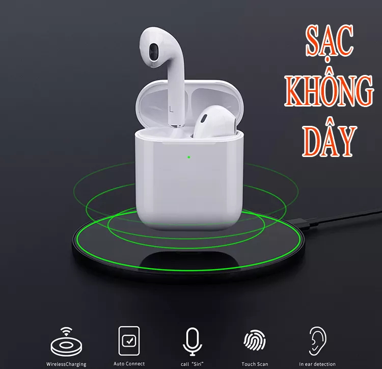 Tai Nghe Bluetooth APOD 2 TWS Tai nghe Cho Mọi Máy True Wireless Không Dây Nhét Tai Thiết Kế Thời Trang Năng Động - Sử Dụng Cảm Ứng Đổi Tên Định Vị Chuyển Bài Siri