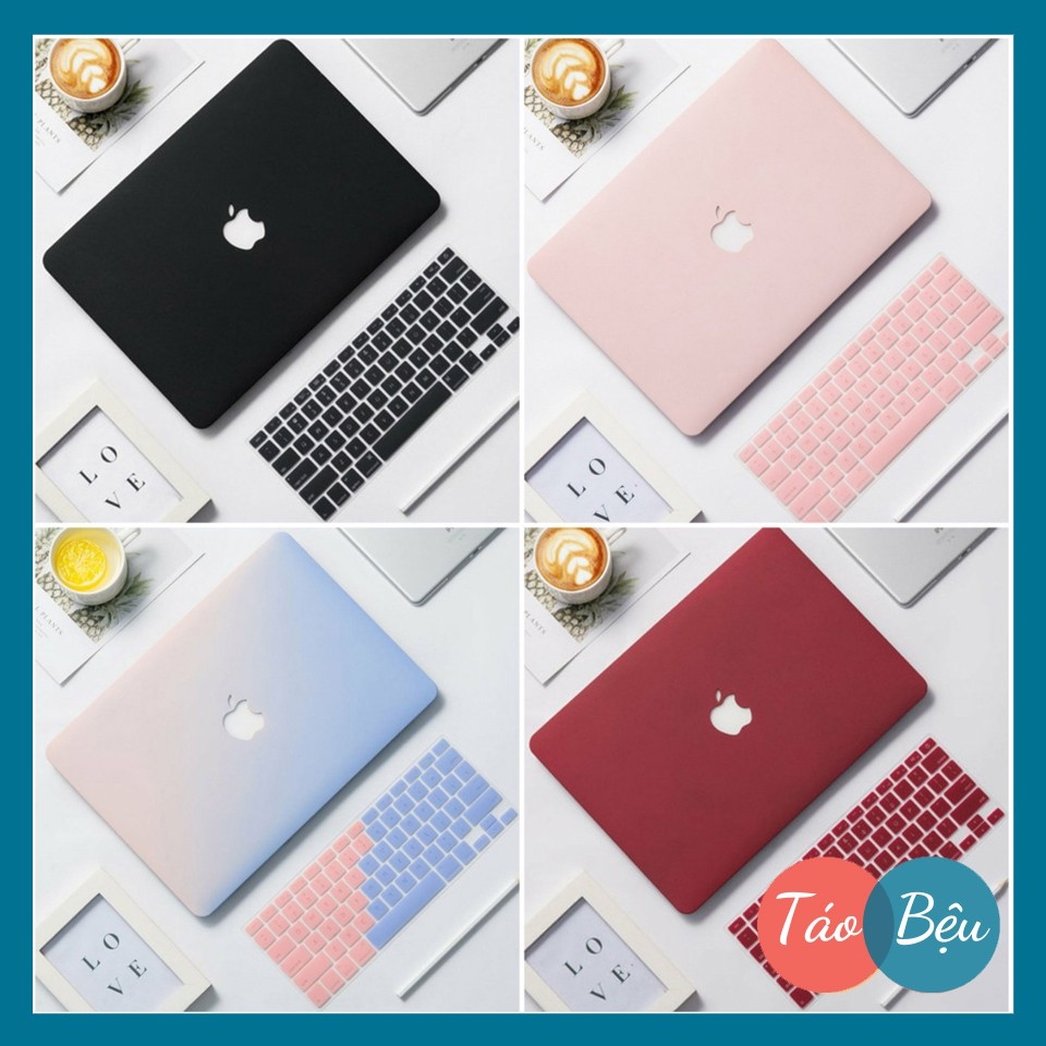 SET 5 Món Combo Ốp Macbook Kèm Lót Phủ Phím Tiện Ích Tặng Kèm Nút Chống