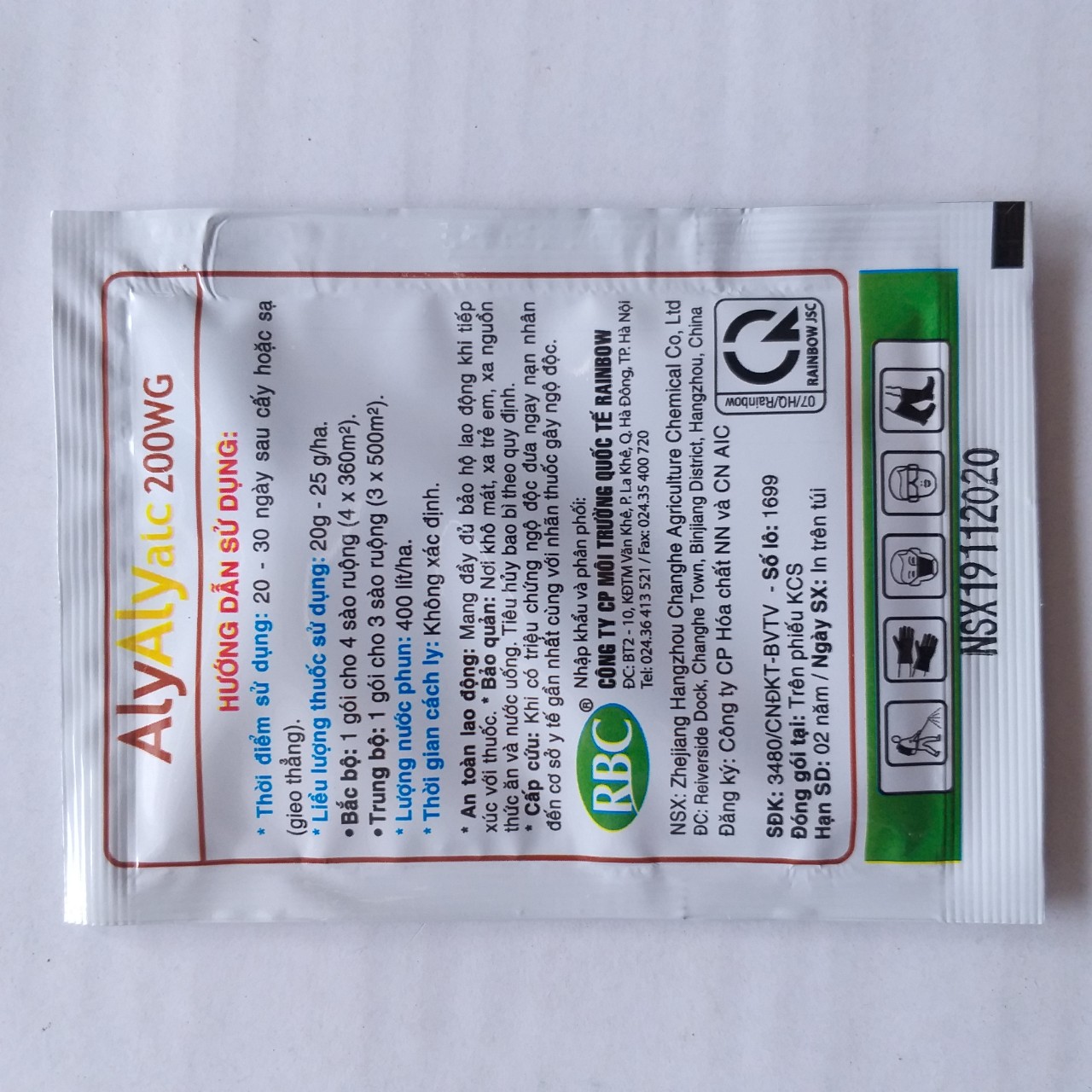 Thuốc trừ cỏ Aly Alyaic 200WG - 8Gr
