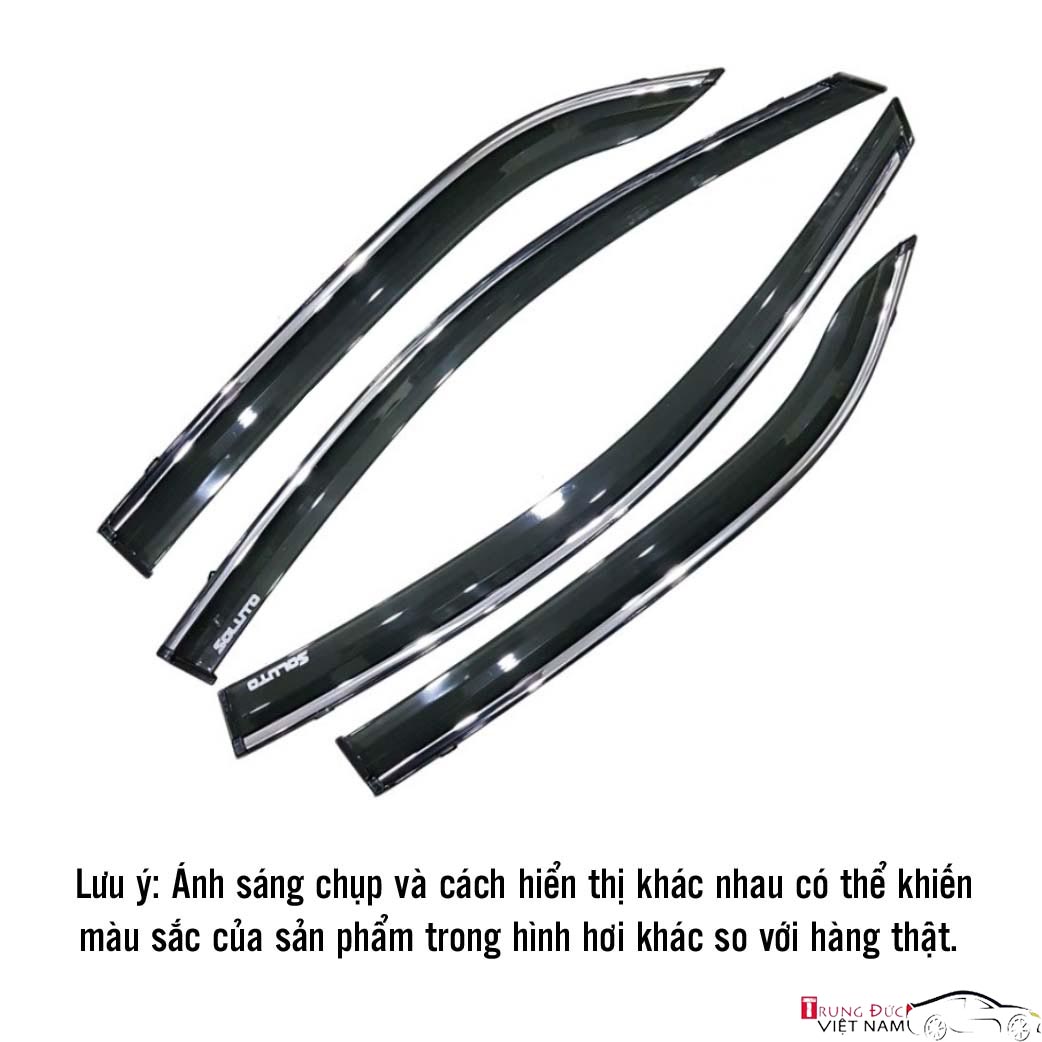 Bộ vè che mưa chỉ mạ crom cho xe KIA SOLUTO