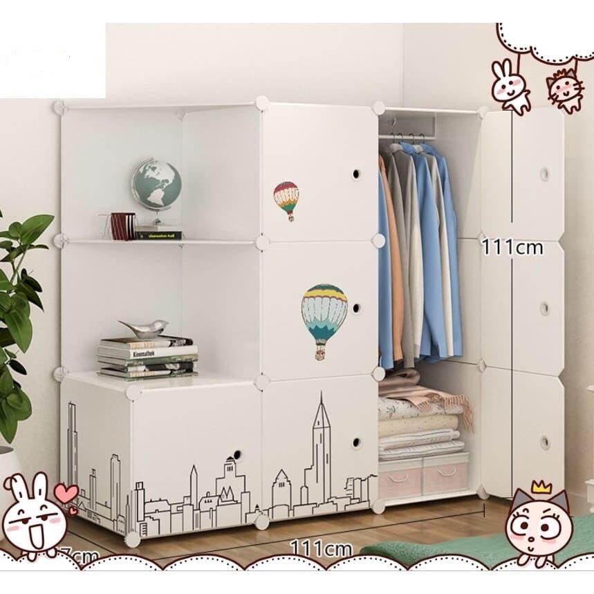 [HCM]Tủ nhựa ghép - 9 ô