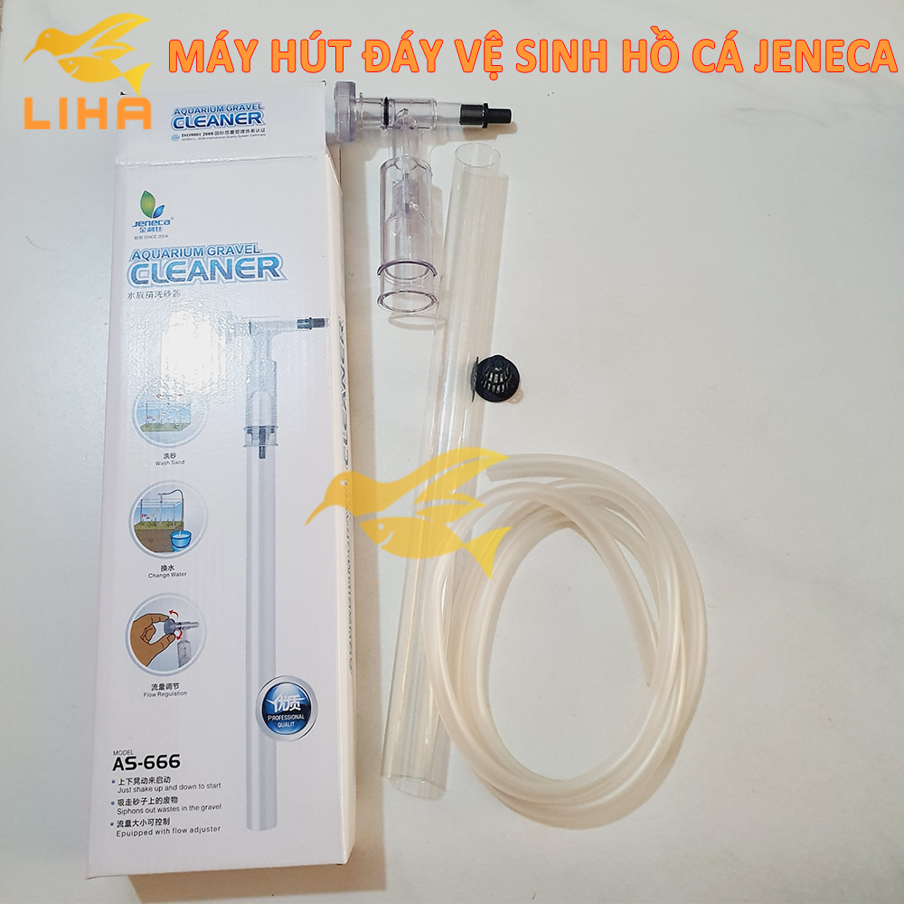 Dụng cụ vệ sinh jeneca as-666 as-666b - dụng cụ hút phân cặn, thay nước bể cá