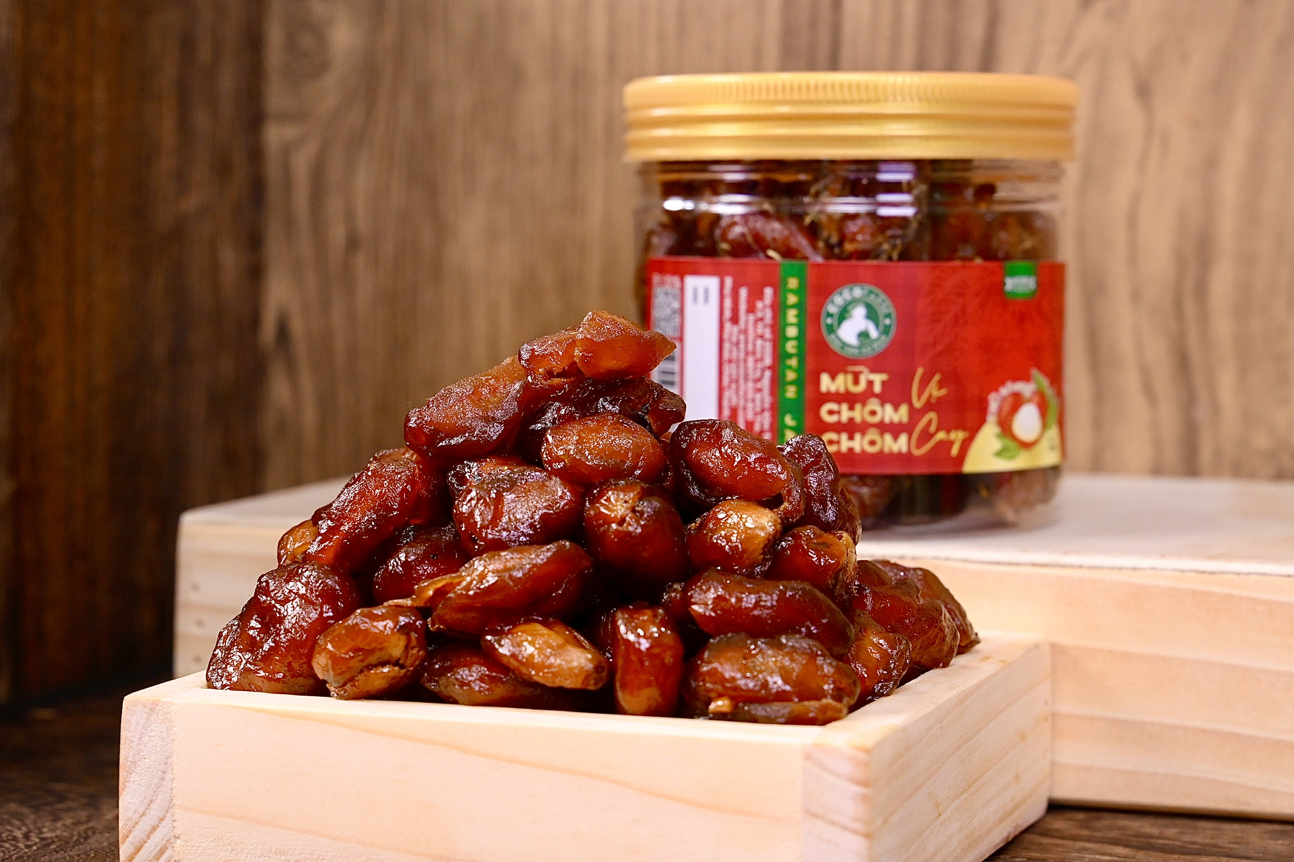 Mứt Chôm Chôm tách hạt với 3 hương vị nguyên bản, vị ô Mai và vị Cay Cocofarm