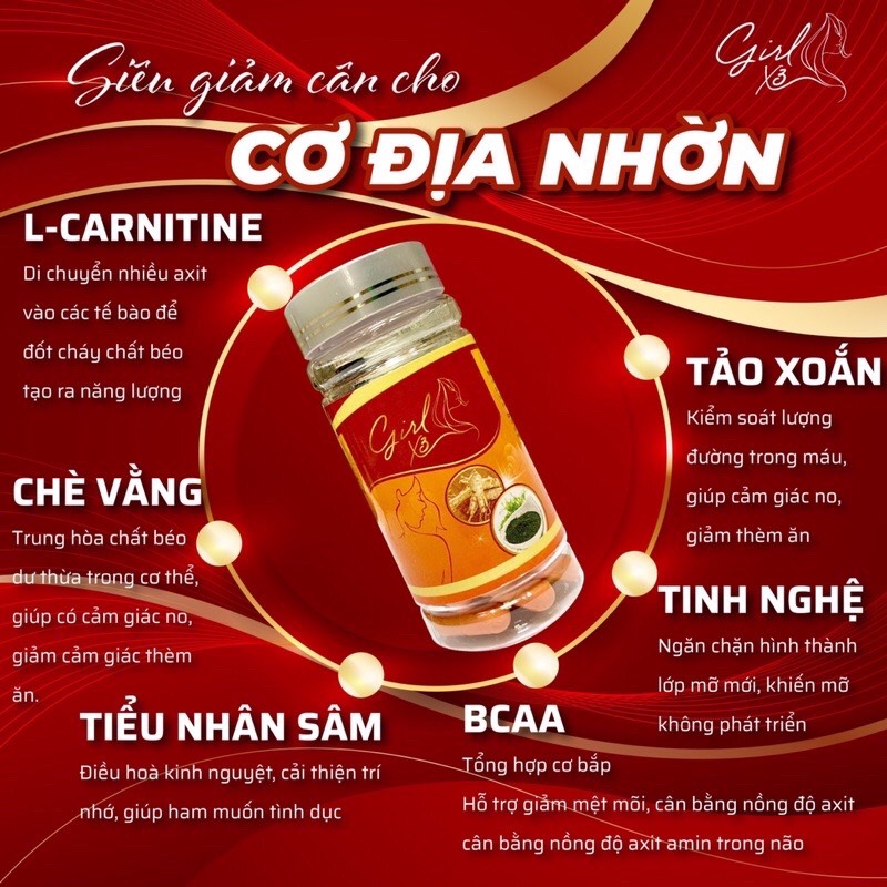 Hộp Girl Slim X3 coffe giảm cân