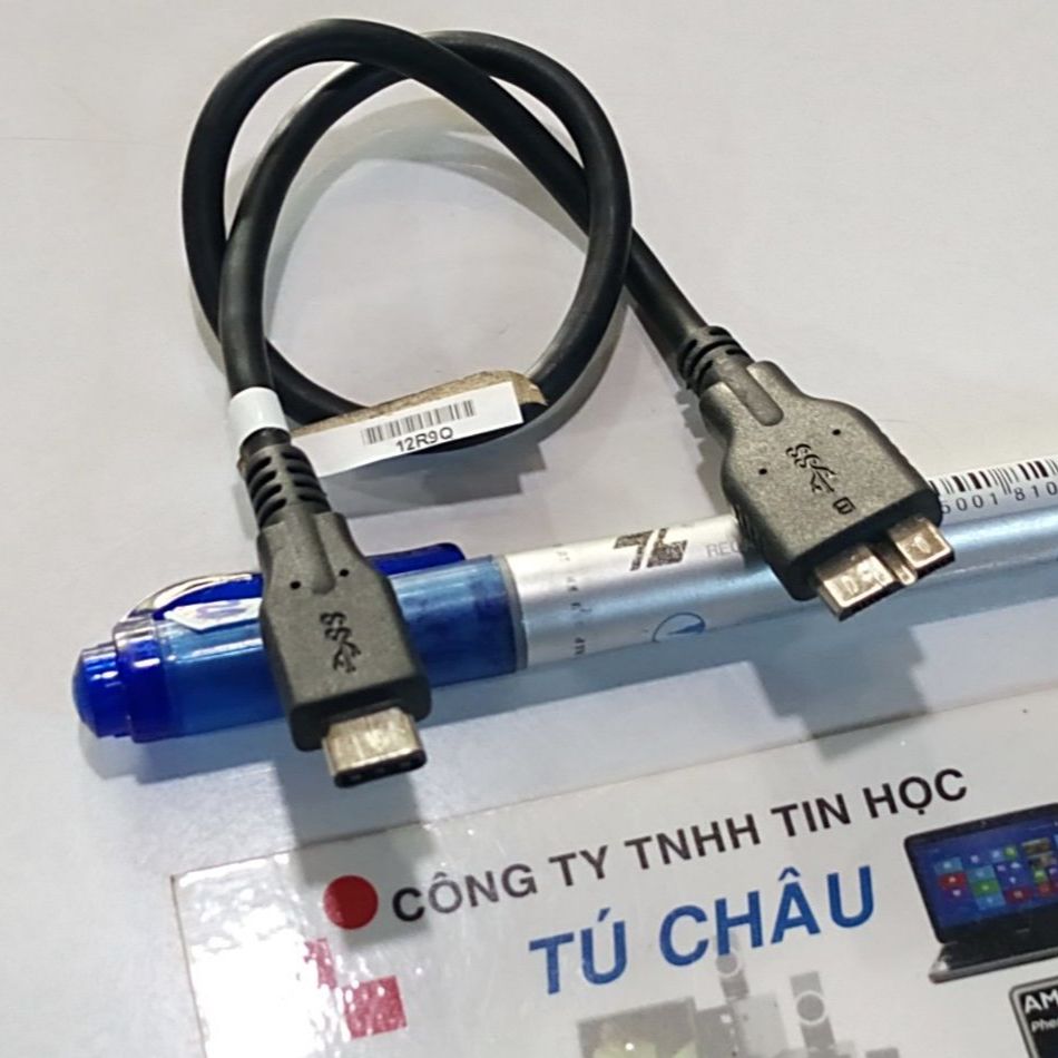 Type C to USB 3.0 Hard Drive Cable - Type C to USB 3.0 Micro B Standard (Male) (Micro B Male) (Lk Removal Cable)