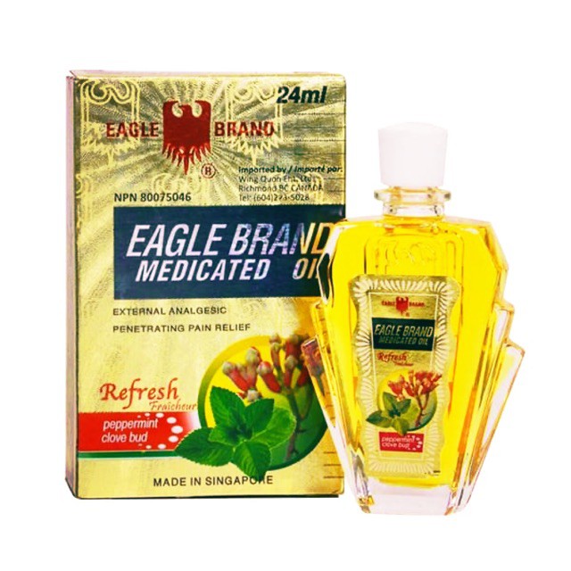 [HCM](1 lốc 12 chai) Dầu Gió Xanh Trắng Vàng Con Ó Eagle Brand 24ML