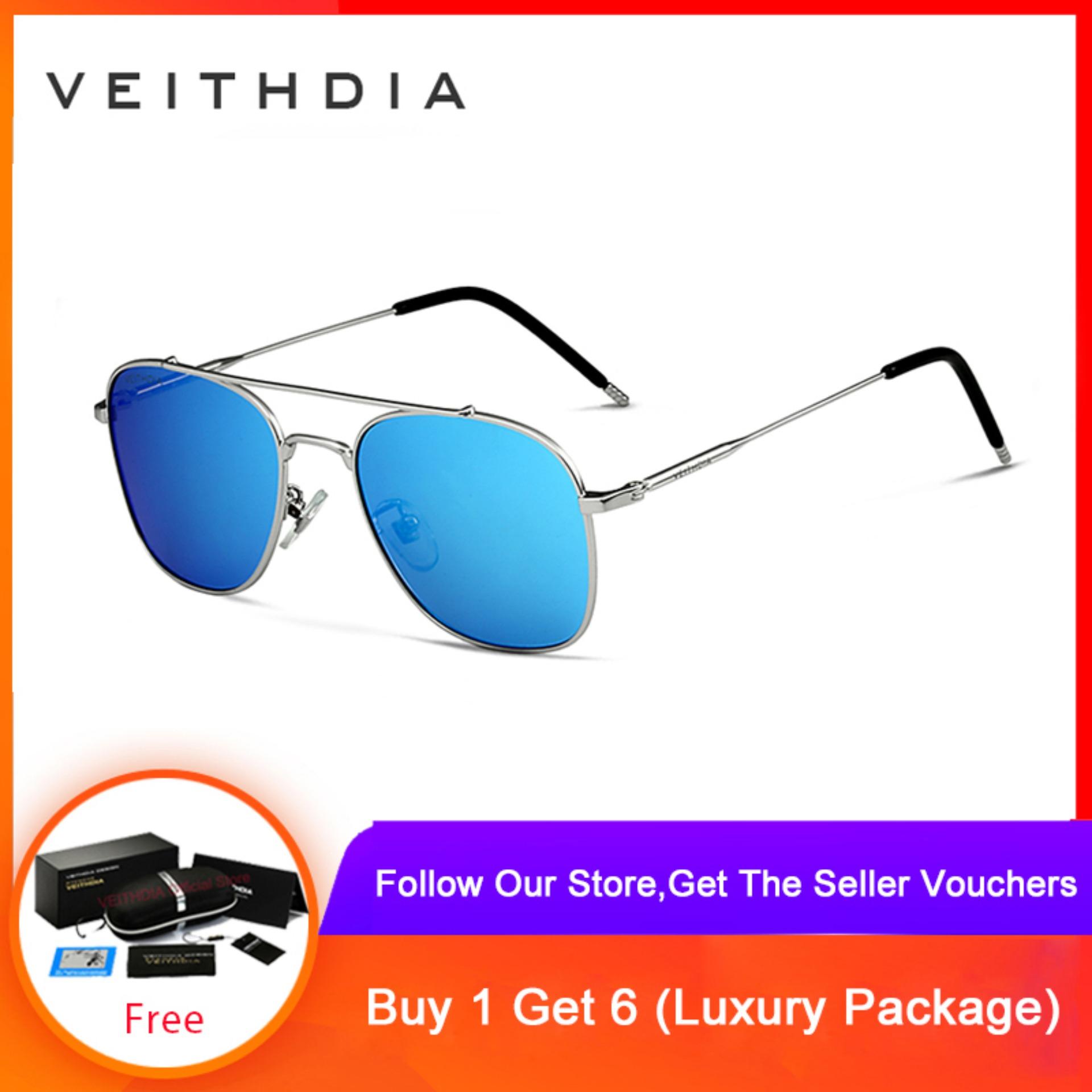 Cod+free shipping veithdia polarized vintage sunglasses for men/women 3820
