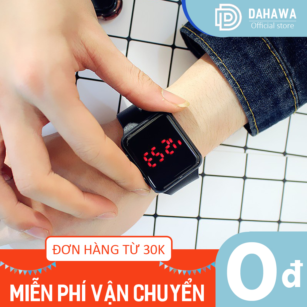 Đồng hồ điện tử led AP watch nam nữ A160, dây nhựa siêu chắc chắn, chống nước nhẹ, bảo hành 6 tháng