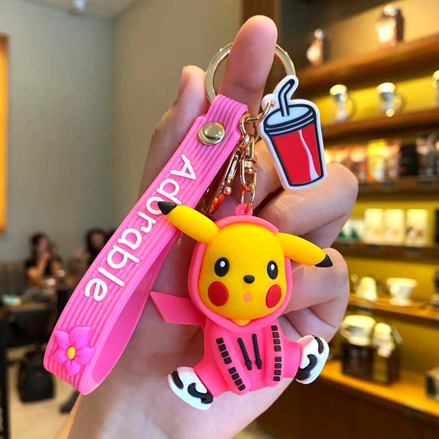 Móc khóa Pikachu dễ thương tinh nghịch móc khóa Pokemon