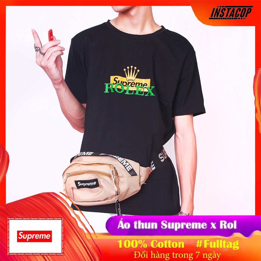 [🔝] Áo Thun Nam Nữ Supreme x Role x Tee