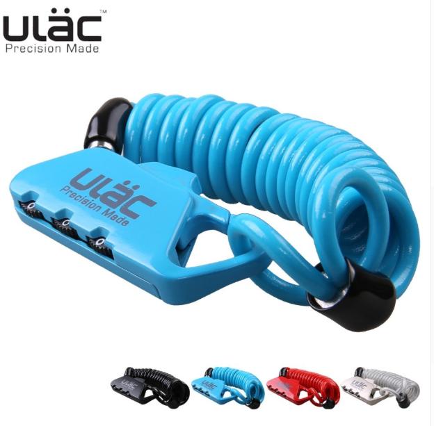 Khóa xe đạp dây xoắn ulac k-2 mật mã