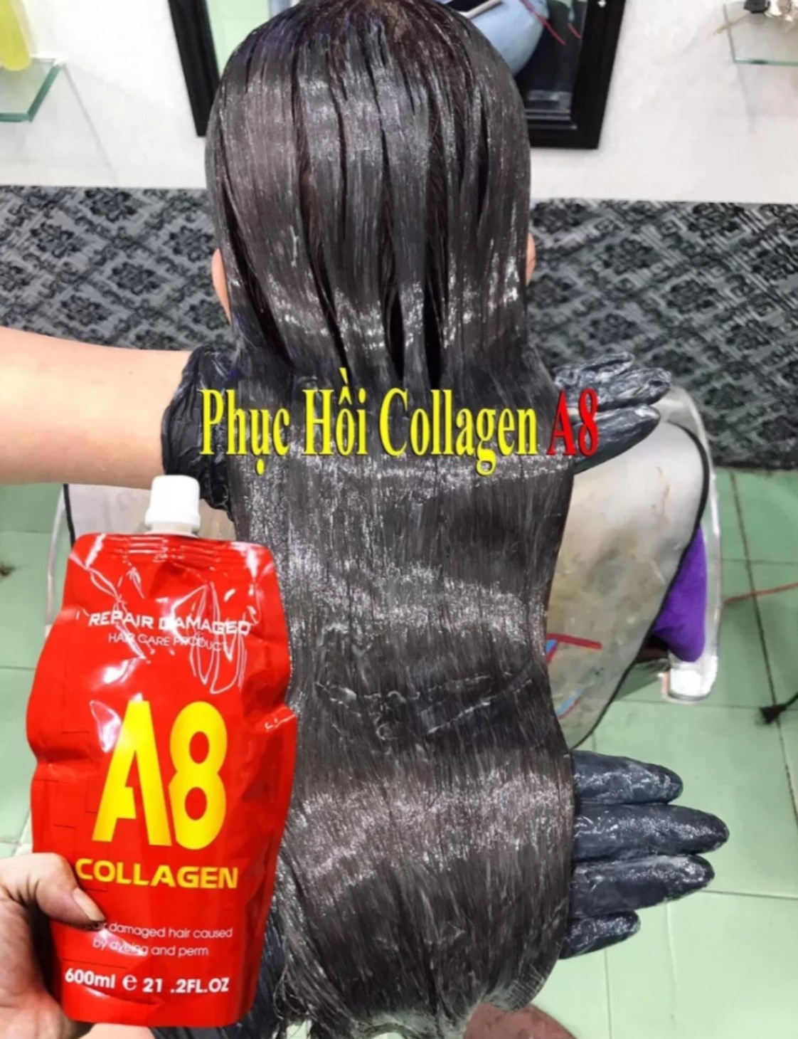 HẤP DẦU Ủ TÓC COLLAGEN A8 600ml CAO CẤP CHÍNH HÃNG