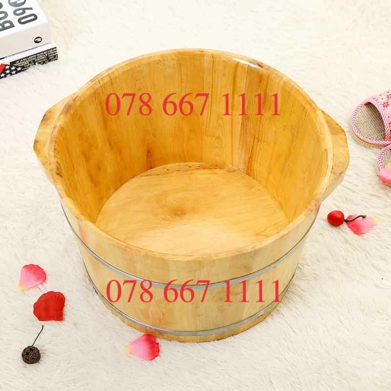 chậu ngâm chân gỗ thông nhập khẩu 2019