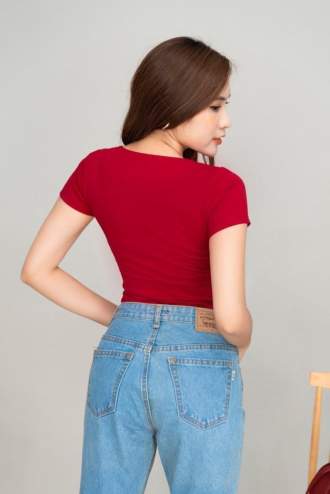Aó phông cổ tim chéo vạt SEFA - BSA20