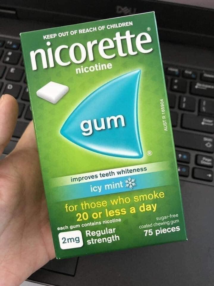 Kẹo Nicorette 2mg - hộp 75 viên