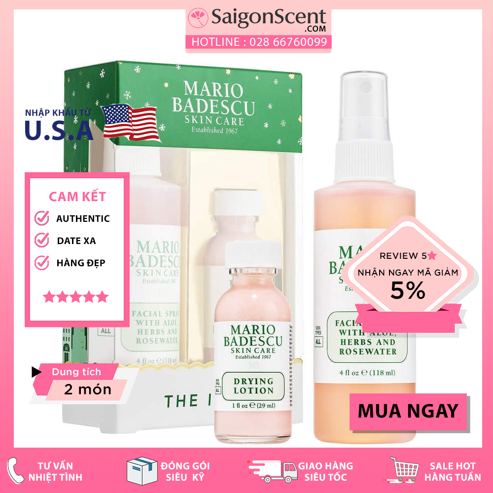 [SaigonScent] Bộ sản phẩm dưỡng da Mario Badescu ( 2 món )