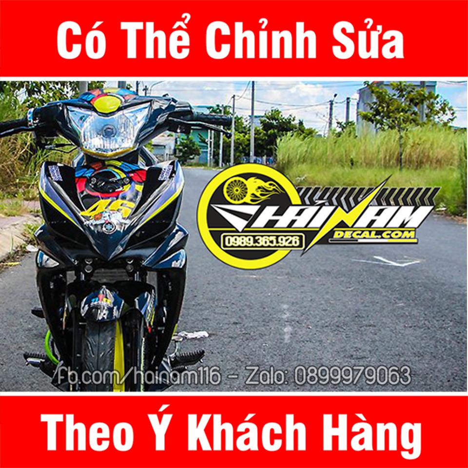 Tem trùm exciter 135 đen chỉ vàng 46