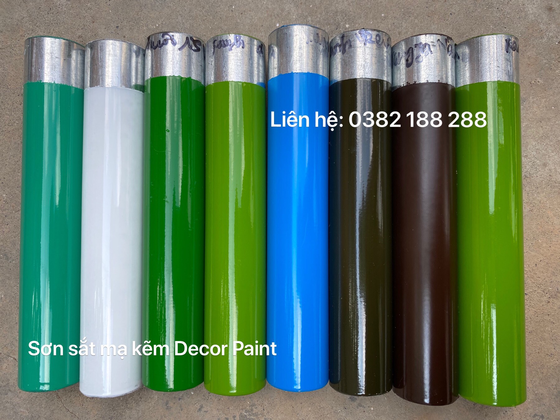 Sơn sắt mạ kẽm 15 in 1 màu xanh Decor Paint