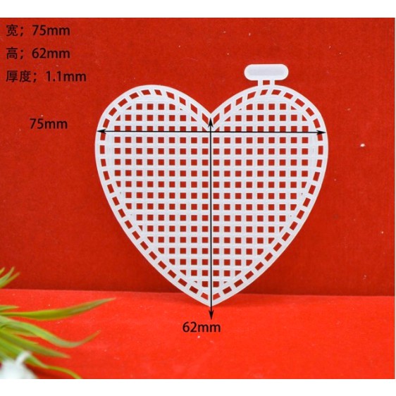Canvas hình tim, trái tim 2 size làm đồ handmade