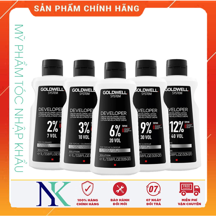Dung môi pha màu nhuộm topchic oxy goldwell 1000ml