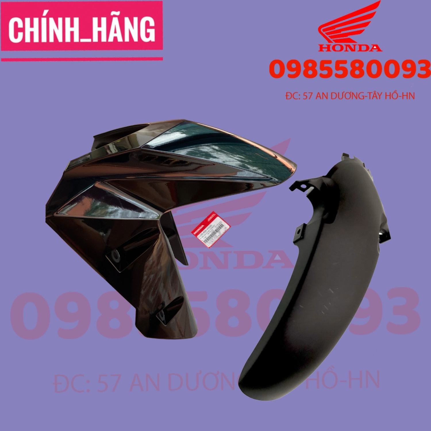 bộ dè trước xe winner x màu đen bóng