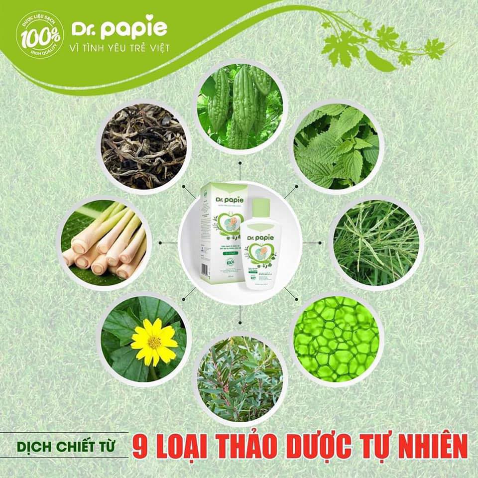 Nước Tắm Gội Thảo Dược Dr.Papie 230ml