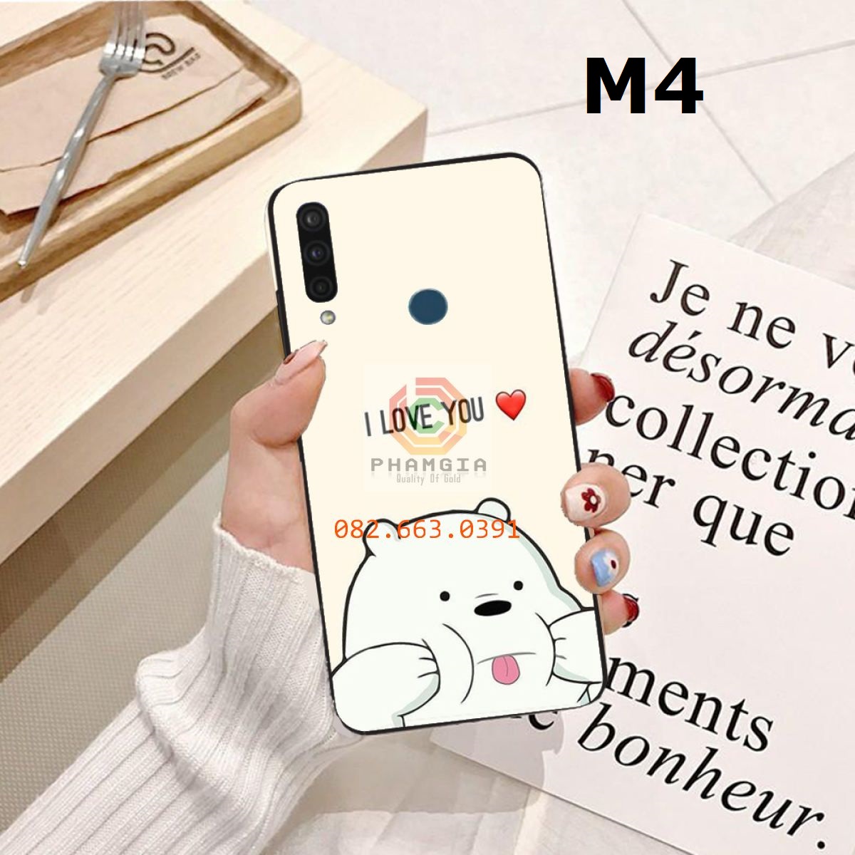 Ốp lưng tráng gương Vsmart Joy 3 in hình ba chú gấu