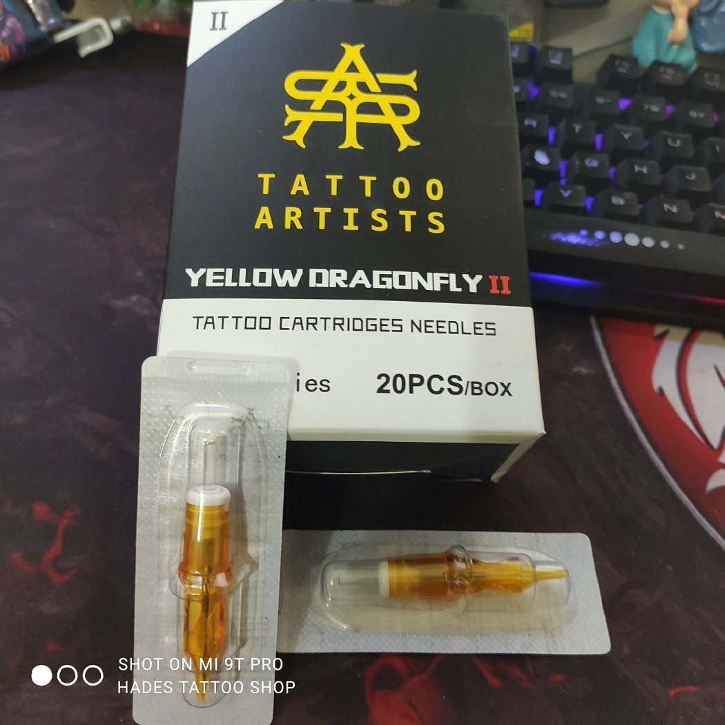 Kim xăm Pen 7RL đi nét Yellow Dragonfly ( 20 kim / 1 hộp )