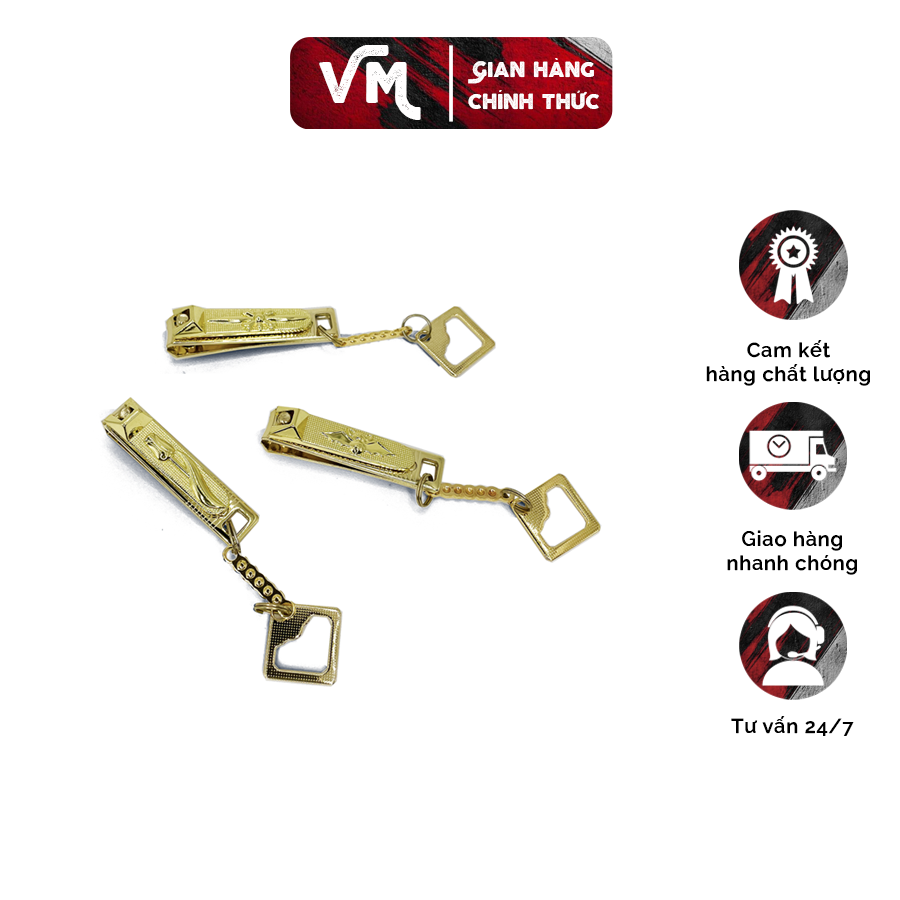 Bấm cắt móng tay mini mạ vàng có móc treo