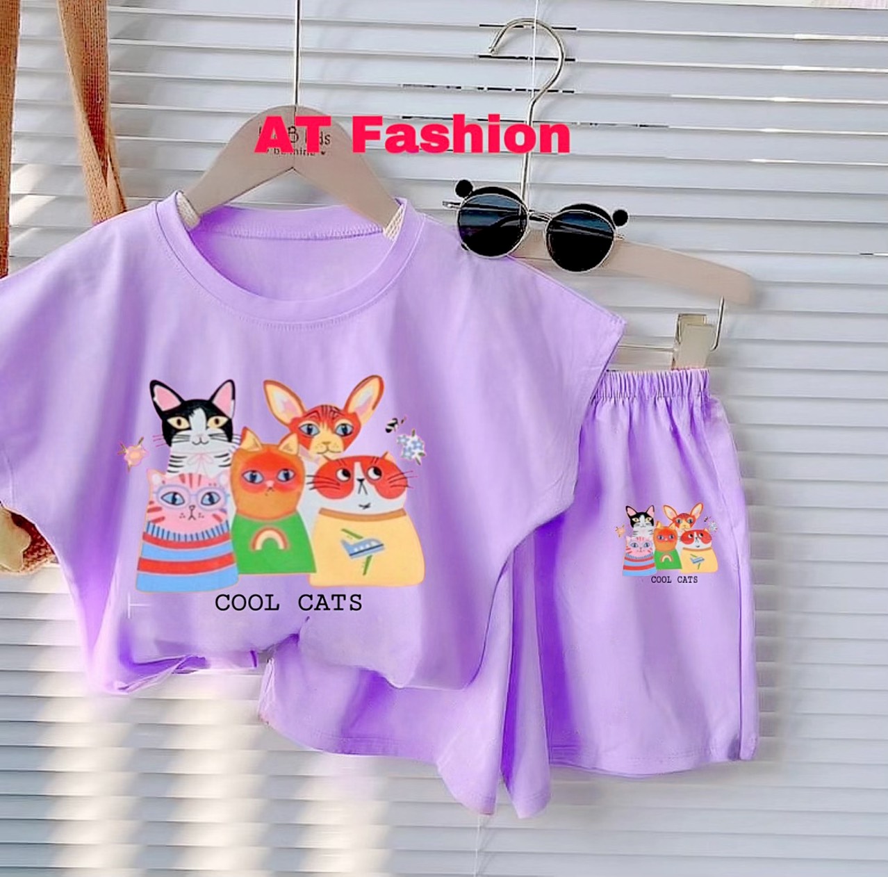 At fashion 24-49 kg 100% cotton bộ áo 3 lỗ bé gái mèo áo sát nách bé gái quần short bé gái bộ quần áo bé gái áo ba lỗ bé gái quần đùi cho bé gái bộ cộc tay cho bé gái áo 3 lỗ cho bé gái quần lửng bộ 3 lỗ cho bé gái bộ sát nách bé gái set quần áo trẻ em nữ