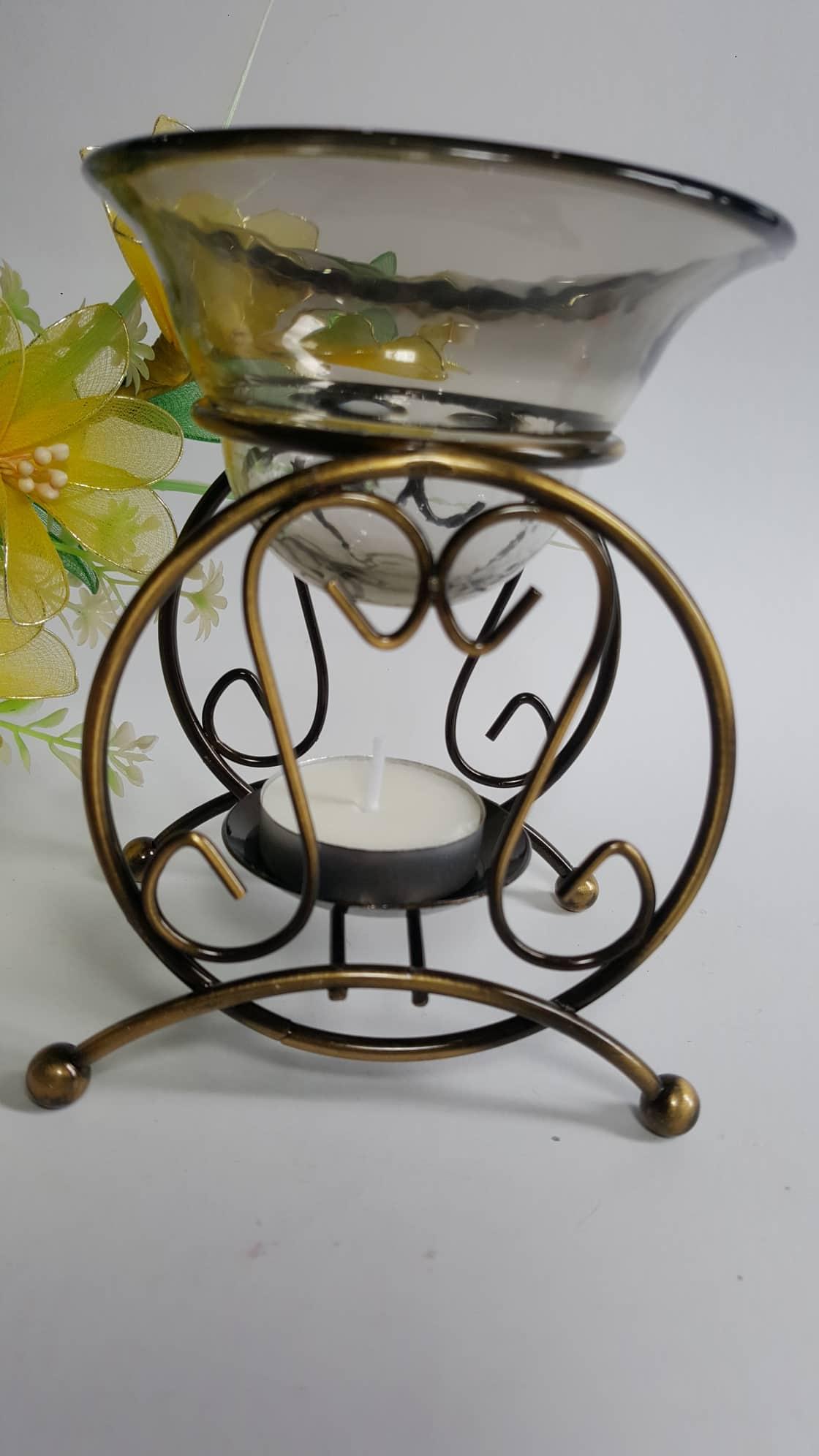 [HCM]Lò Xông Tinh Dầu Khung Sắt Uốn Cúp