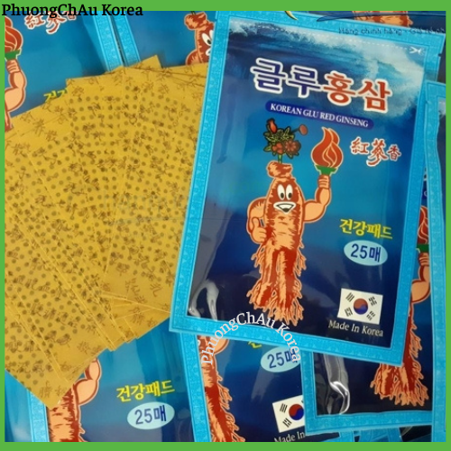 Cao Dán Hồng Sâm Korean Glu Red Ginseng - Gói Xanh