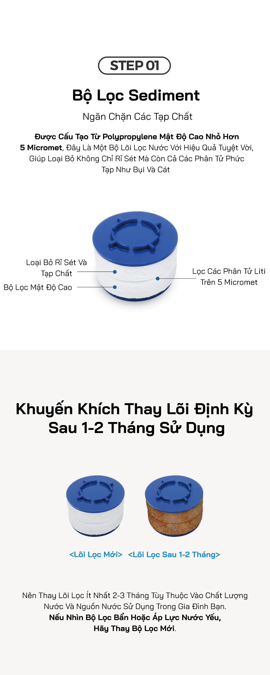 SF-1000C Combo 4 Thanh lọc nước (ở vòi rửa chén), Aquaduo, HCM