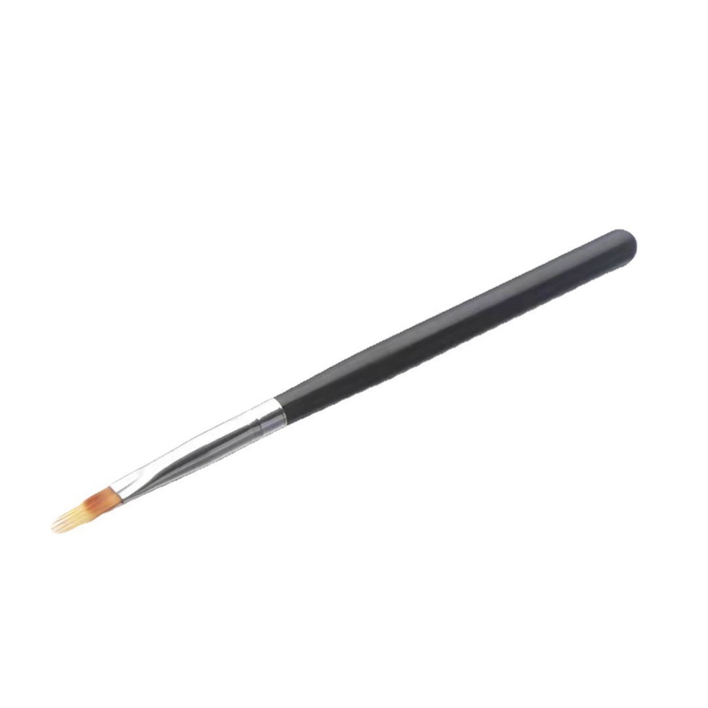 Cọ omber móng nail cán gỗ đầu dẹp chuyên nghiệp, cọ omber cán đá trang trí