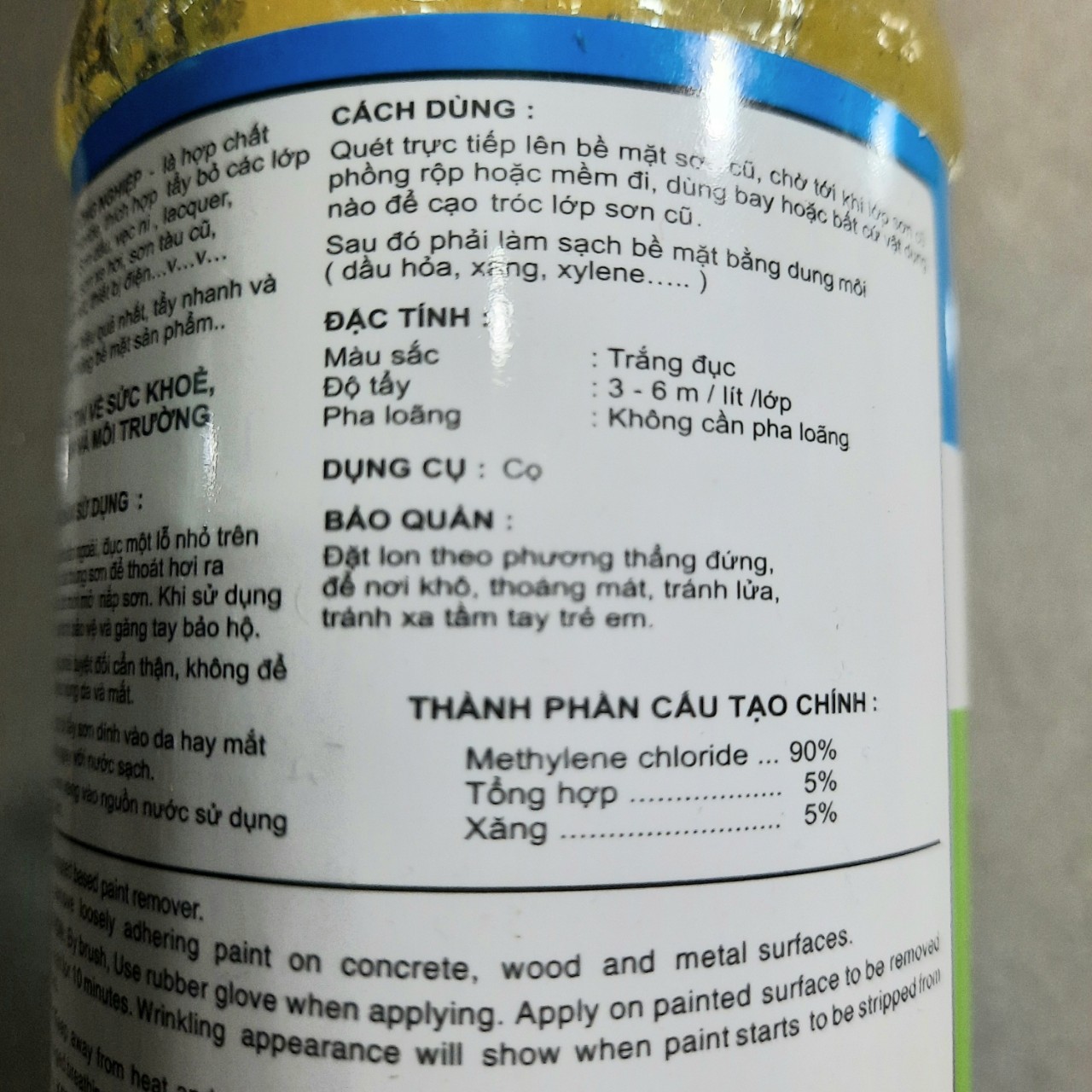 Dung dịch tẩy sơn, Chai tẩy sơn, Chất tẩy sơn (350ml/Chai) -  APCO