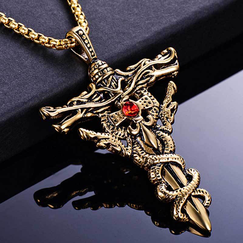 [HCM]Dây Chuyền Nam Thần Kiếm Cá Tính  Thời Trang Cao Cấp  VCRONGCUONKIEM02