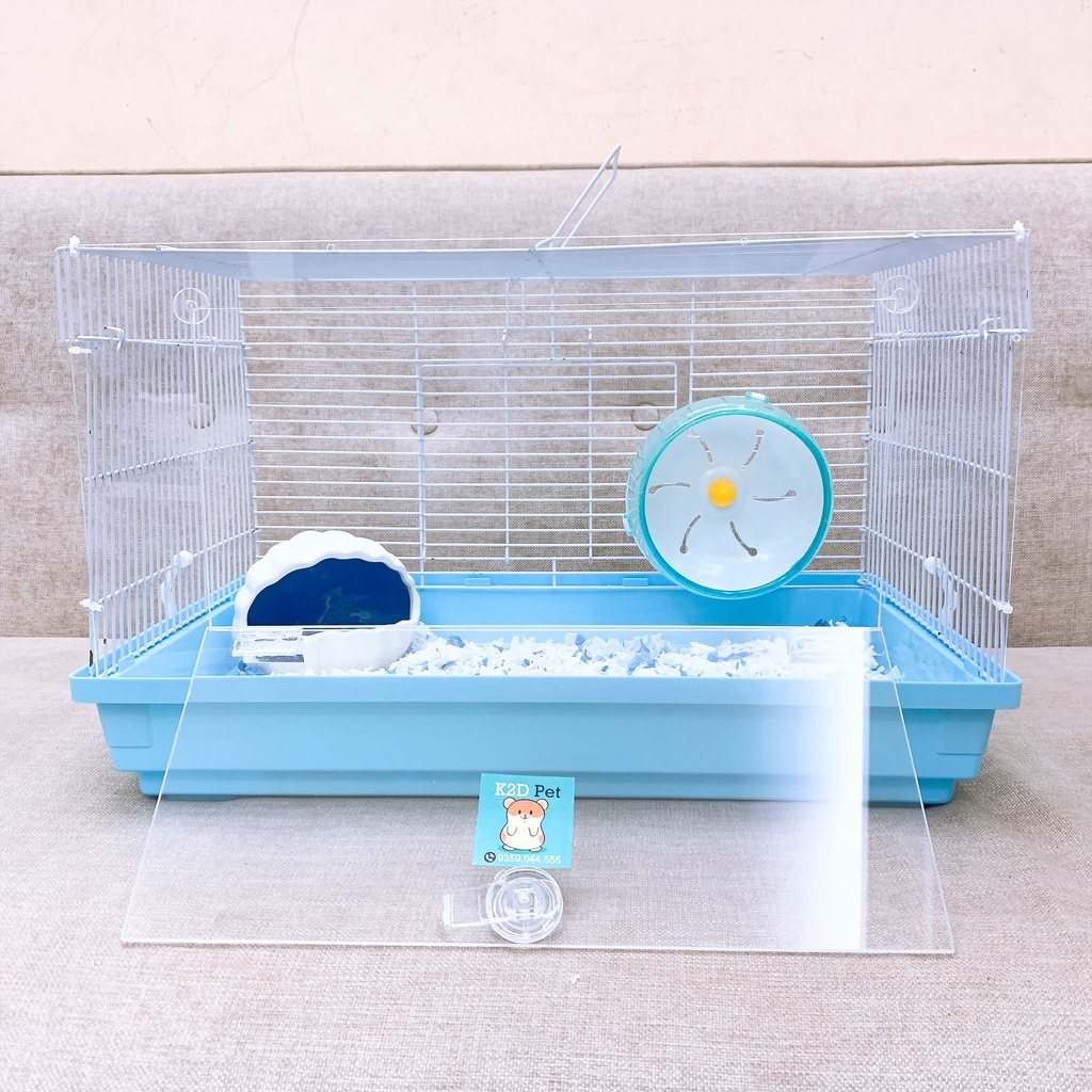 [Hoàn tiền 10%]Lồng Hamster Size Đại mặt mica 47x30cm