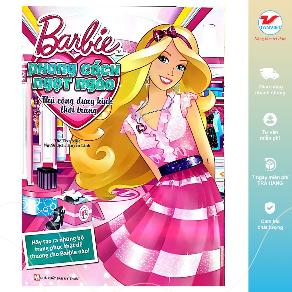 Tân Việt - Sách Ghép Hình - Barbie Thủ Công Dựng Hình Thời Trang - Phong Cách Ngọt Ngào