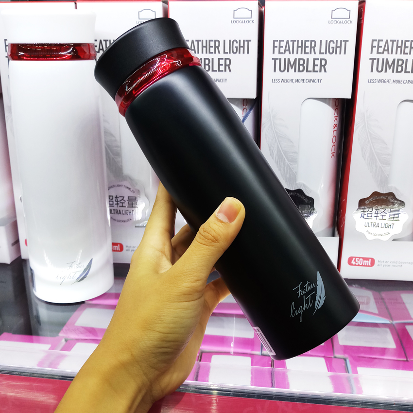 [HCM]Bình giữ nhiệt Lock&Lock Feather Light 450ml LHC4131BKR