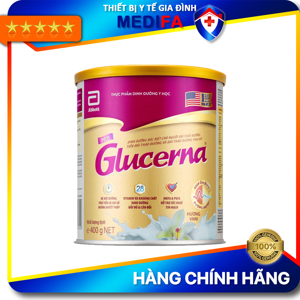 Sữa dành cho người tiểu đường glucerna 380g abbott hoa kì hương vani - sữa bột glucerna