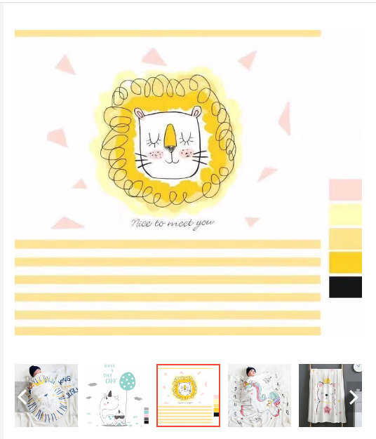 Chăn cotton lụa Aden size 1m x 1m2