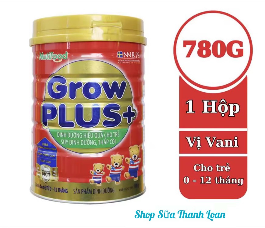 (HSD T7-2026) Sữa Bột Nutifood GrowPlus Suy Dinh Dưỡng Cho Trẻ Dưới 1 Tuổi 780g.