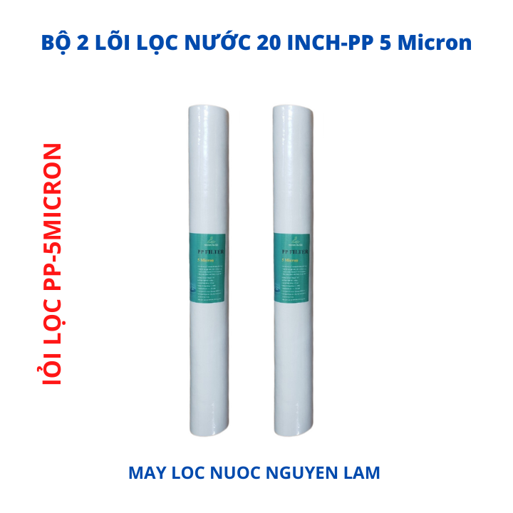 (HCM) Lõi Lọc Nước 20 Inch PP-5 Micron - (Lõi Lọc Thô Số 1)