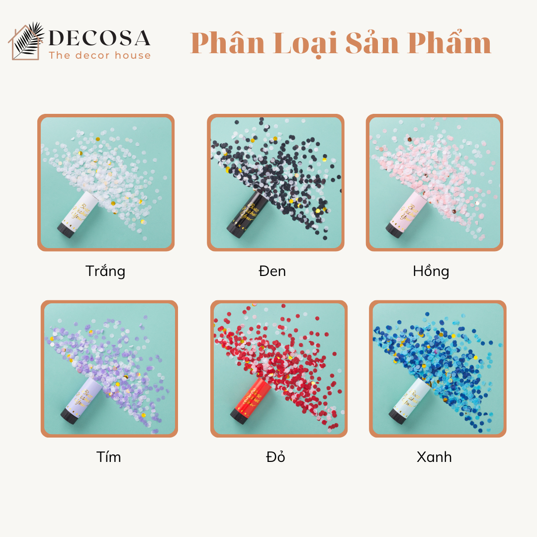 Ống phụt pháo hoa giấy ống pháo hoa confetti