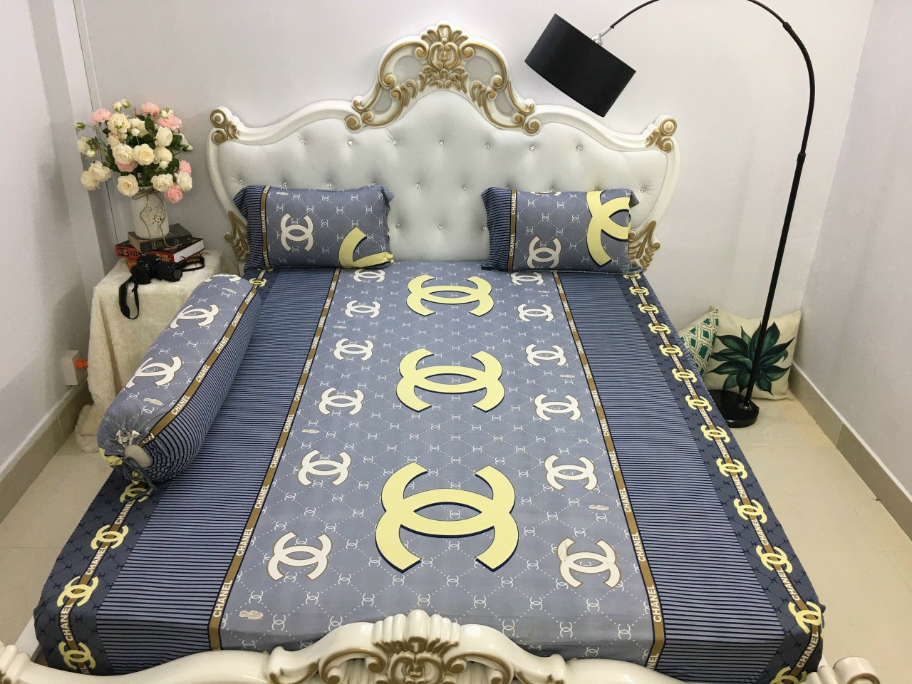 [Hcm]High-Quality Korean Elastic Sheet Set {4 Pieces} Sheet and 3 Pillowcases