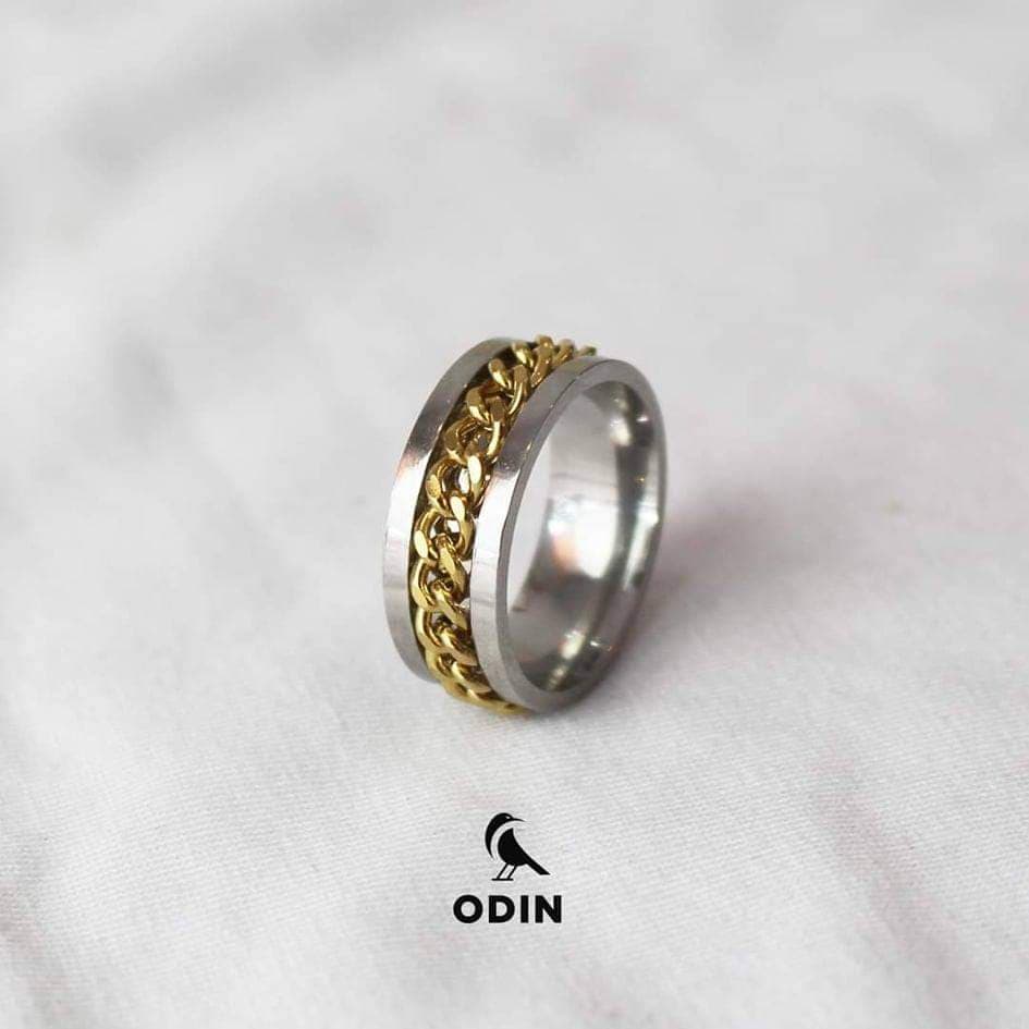 Nhẫn Chain titan bản xoay - ODIN