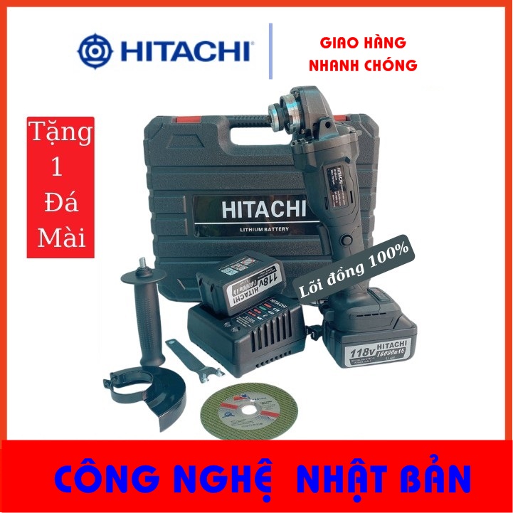 Máy mài pin hitaci 118v - máy mài góc - máy cắt dùng pin 10 cell