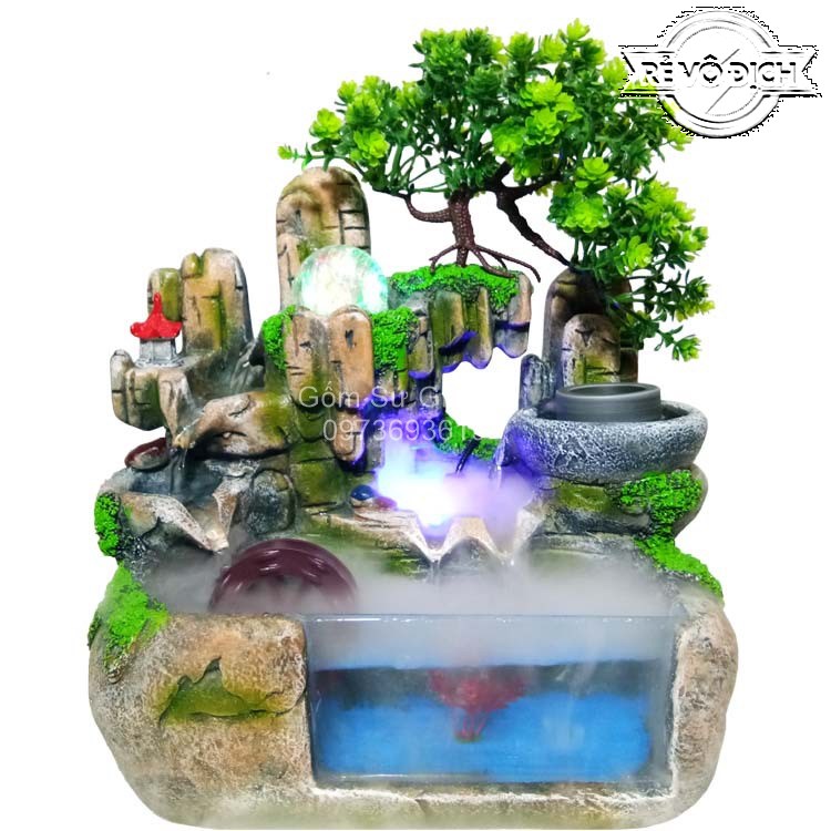 Thác nước phong thủy mẫu 34