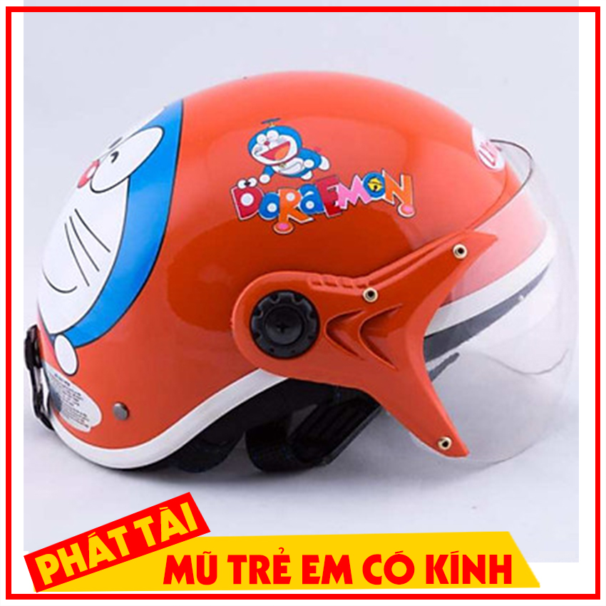 Mũ bảo hiểm cho bé hình Doremon cao cấp - dành cho trẻ từ 5 - 10 Tuổi