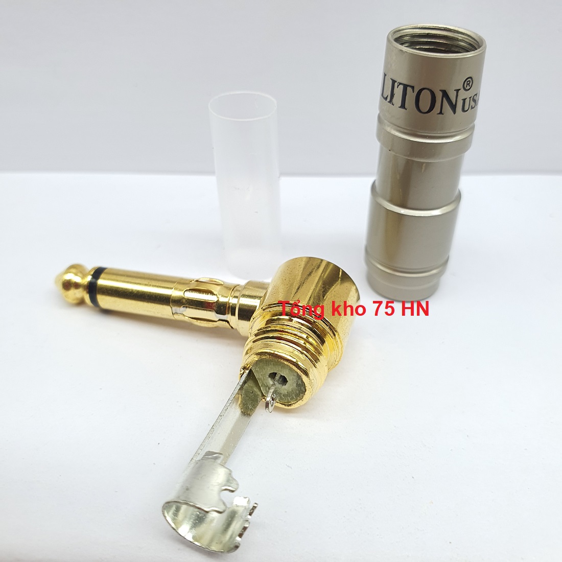 01 Jack Liton cao cấp 6.5mm Mono vuông góc